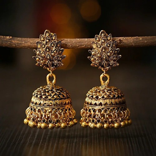 Earrings afghani jhumka - afghani,