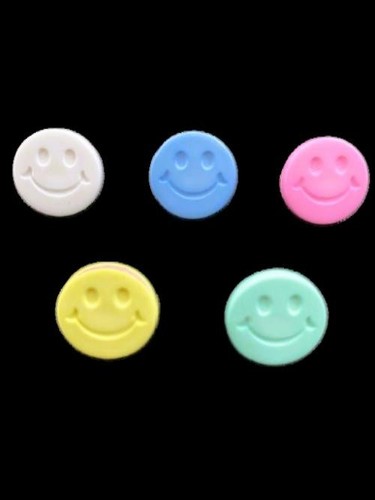 Smiley face shank buttons - shank,