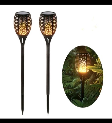 Solar led flame torch - 2x,