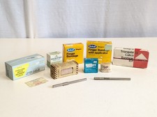 Vintage Medical Bandages & Wraps + 2 Glass Thermometers