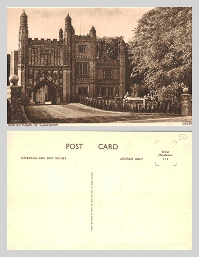 Vintage postcard barsham - vintage,