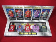 Gang of Five 5 Wind-Up Robot Figures Tin Toy Masudaya Japan Vintage MIB Tinplate