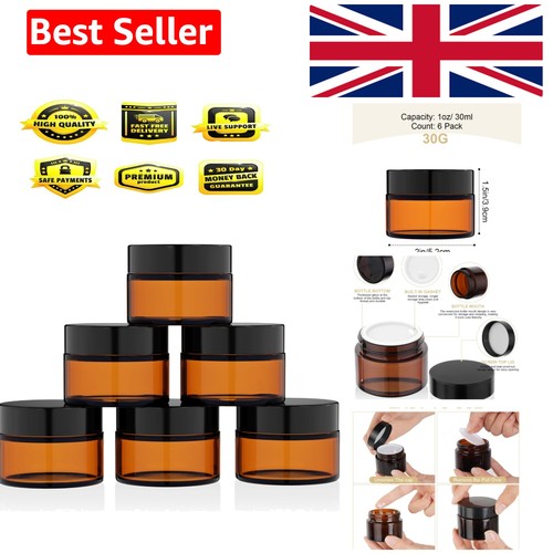 30ml amber glass - jars,, pack