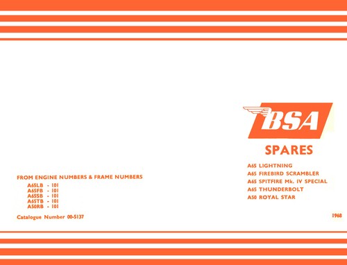 Bsa a65 a50 - a50, parts