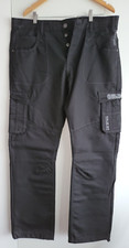 Enzo - Mens Black Steampunk/Biker Wax Jeans "989 ".38/34. New, Unworn, No Tags.