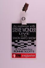 Stevie Wonder Pass Ticket Original Audience With Live On Simon Mayo Show 1995