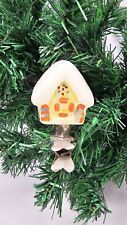 A Hut On Chicken Legs on Clip Antique Rare Christmas Decoration Glass Ornament 