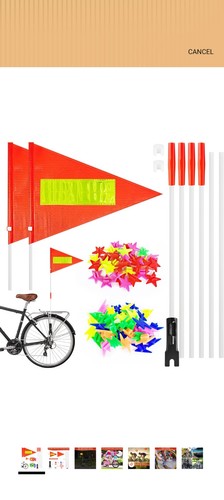 Bike flag bicycle safety - flag,,