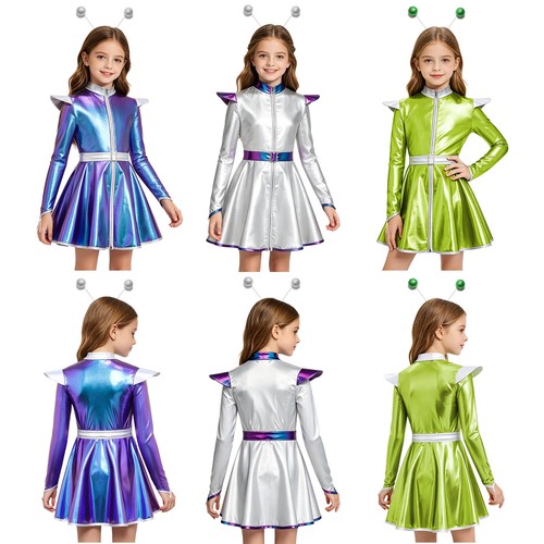 Girls alien robot dress - girls, up
