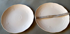 TWO White Dinner Plates Jeff