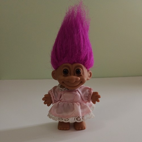 Troll doll vintage flower - doll,