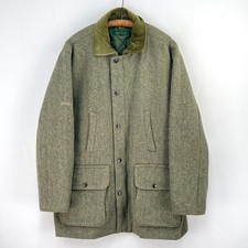 Beaver Derby Tweed Coat Mens XL Green Wool Hunting Sporting Shooting Jacket