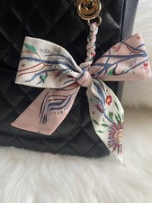 Scarf Bow Charm Bag Purse Pink