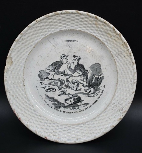 Antique french plate 19th - french, c.