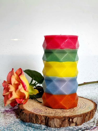 Decorative layered candle - decorative,