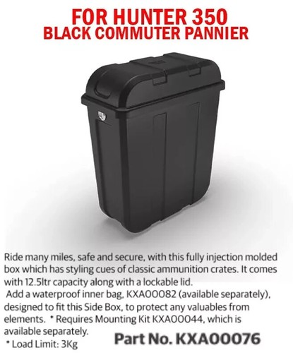 Commuter pannier black - black, for