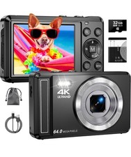 Digital Camera 4K 64MP Digital Camera with 32G SD Card Autofocus Vlogging Camera