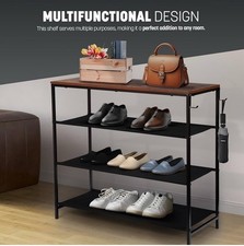 WOLTU Hallway 2/3/4 Tier Shoe Rack Open Shelves Shoe Bench Cabinet Storage Units