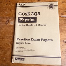 New & Unopened CGP GCSE Physics AQA Practice Papers Higher Pack 1 – Grade 9-1