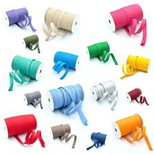 CRAFT CULT 12mm (1/2") Wide Double Fold Folded Bias Binding Tape - 25m Roll