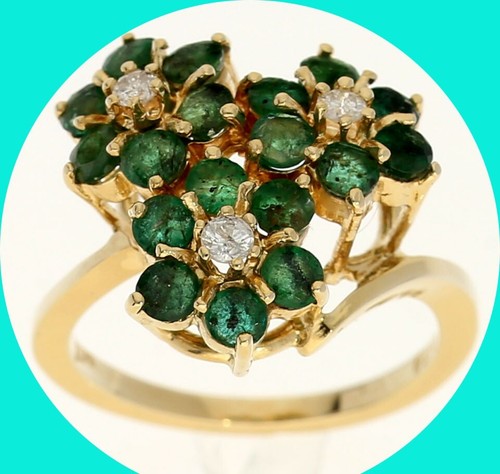 Diamond emerald triple flower - triple,