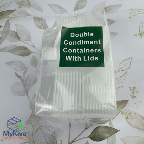Double condiment containers - double,