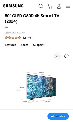 Samsung q60d qled inch 4k - 50,