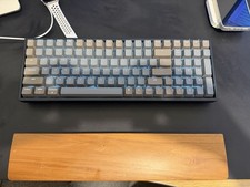 Keychain K4 Wireless Mechanical Keyboard RGB Blacklight With Wooden Palm Rest