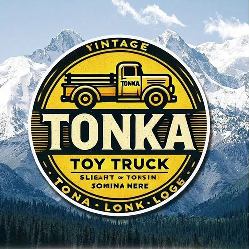Tonka toy truck vinyl - truck,