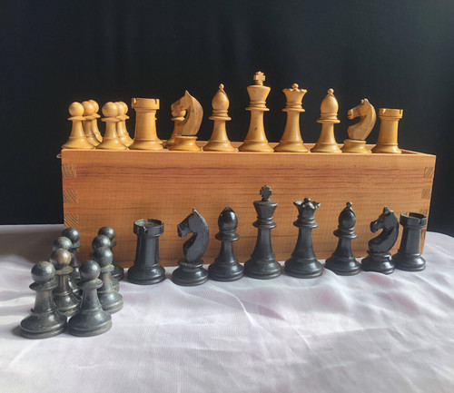 Vintage wooden chess - vintage,