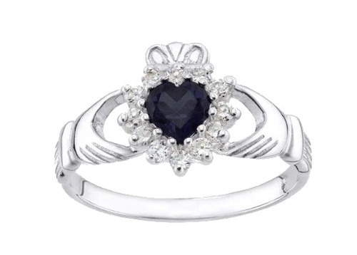 Sterling silver simulated blue - silver,