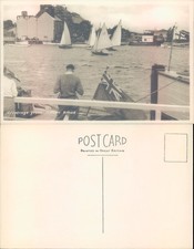 Oulton Broad Suffolk England Harbour Sailing Printed Lithograph