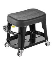 Mechanic Stool, 300 lbs Capacity Garage Seat/Work Stool with Wheels, 360?° S