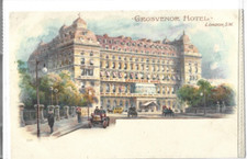 Printed postcard of the Grosvenor hotel in central London in good condition