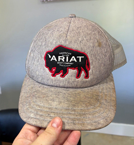 Ariat gray mesh back - gray, trucker