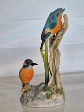 Teviotdale Model of Two Kingfisher  birds Hand Painted  Scotland by D. Edlmann