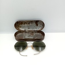 WW2 Aviator Pilot Sunglasses MK VIII 22c/961 In Oval Tin Case