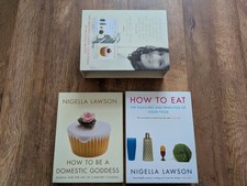 Nigella Lawson Recipe Book Set How to Eat and How to be a Domestic Goddess Xmas