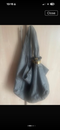 Grey soft leather hobo jimmy - leather,