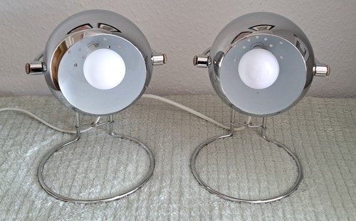Pair vintage 1970s chrome - pair,
