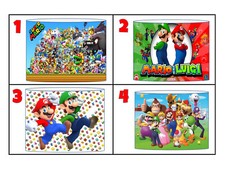 SUPER MARIO b CEILING LIGHT SHADE OR TABLE LAMPSHADE-4 DESIGNS-3 SIZES