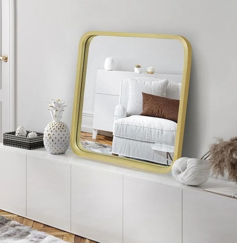 Gorgeous square gold mirror - square,
