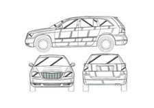 A4 Photo Blueprint Chrysler Pacifica Wagon 1999