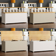 Storage ottoman chest - storage, white