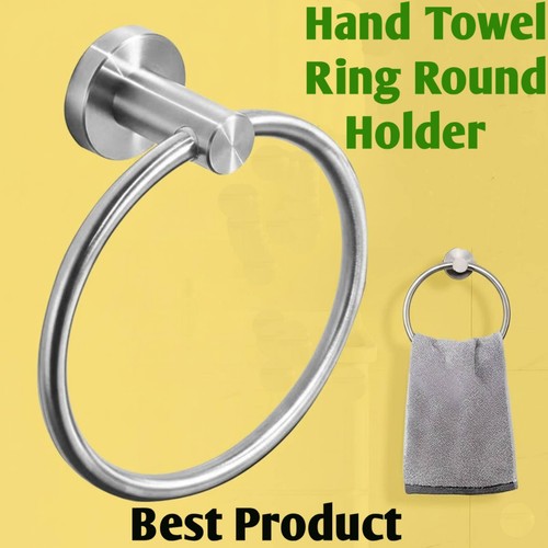 Hand towel ring round holder - hand,