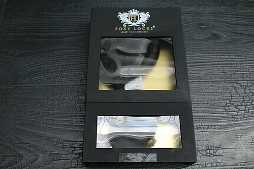 Foxy locks brown black clip - black,