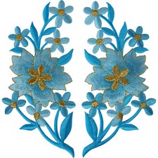 Pair of Flower Patches Iron