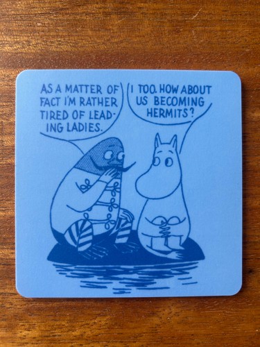 Blue moomin coaster - -, birch