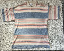 Vintage The Sweater Shop Striped Polo Shirt P2P 24”