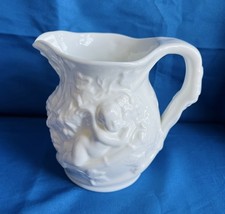 Minton Parian Ware Jug Or Pitcher / Cherub And Wine / c.1860 / Antique / VGC